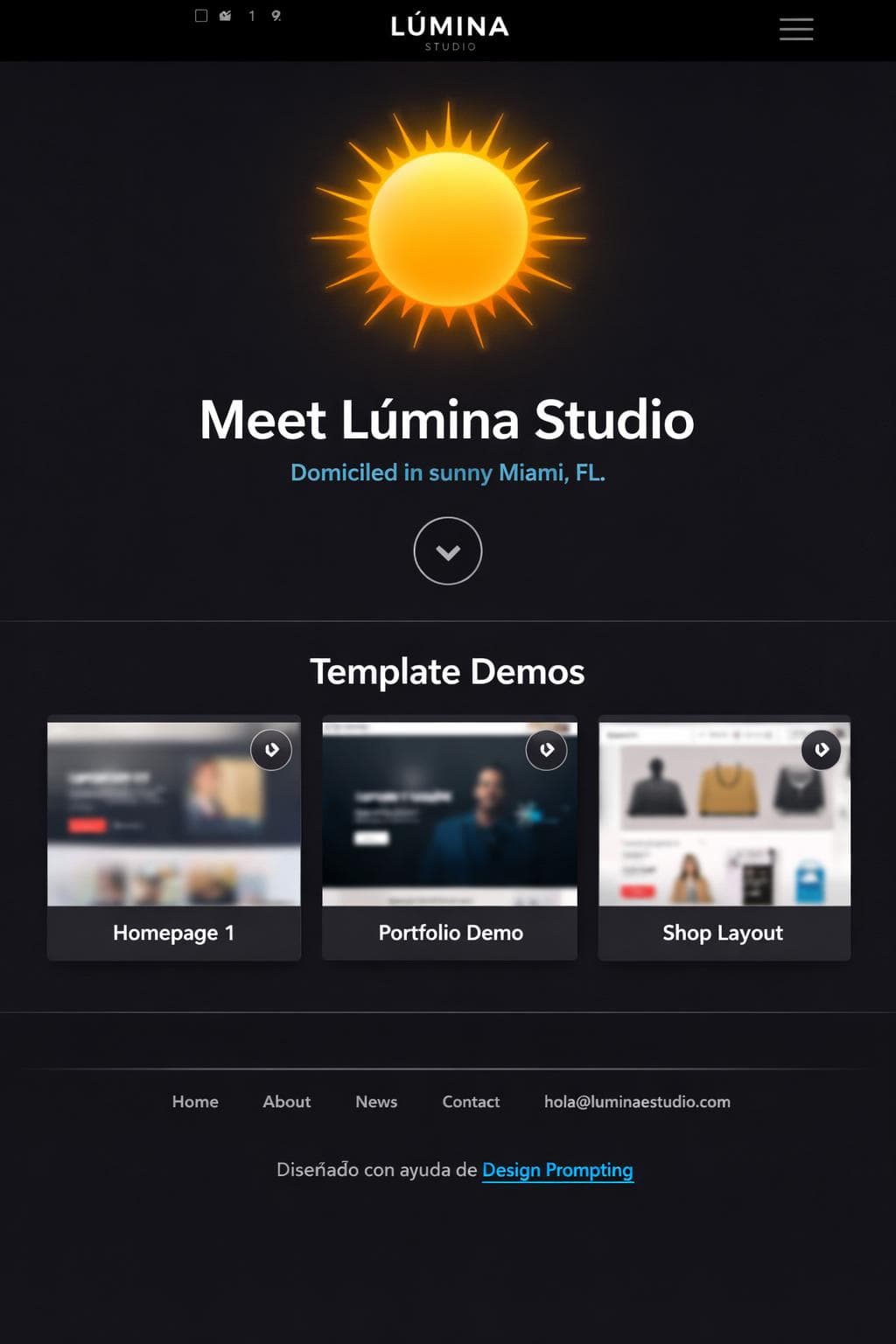 Estudio Digital Ámbar — vista previa del theme