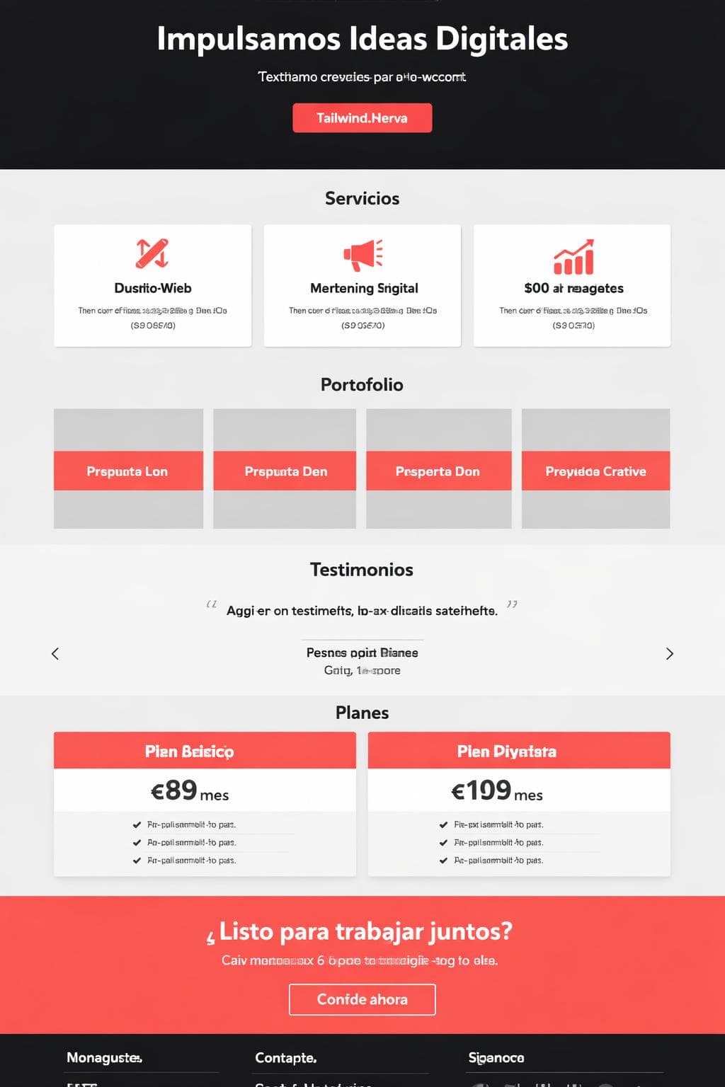 Estudio Digital Coral — vista previa del theme