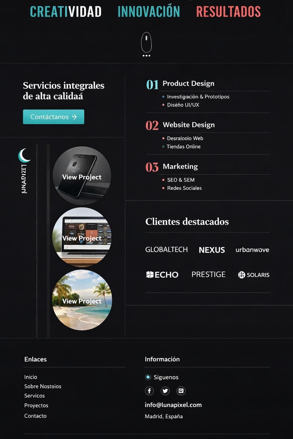 Estudio Digital Lumen — vista previa del theme
