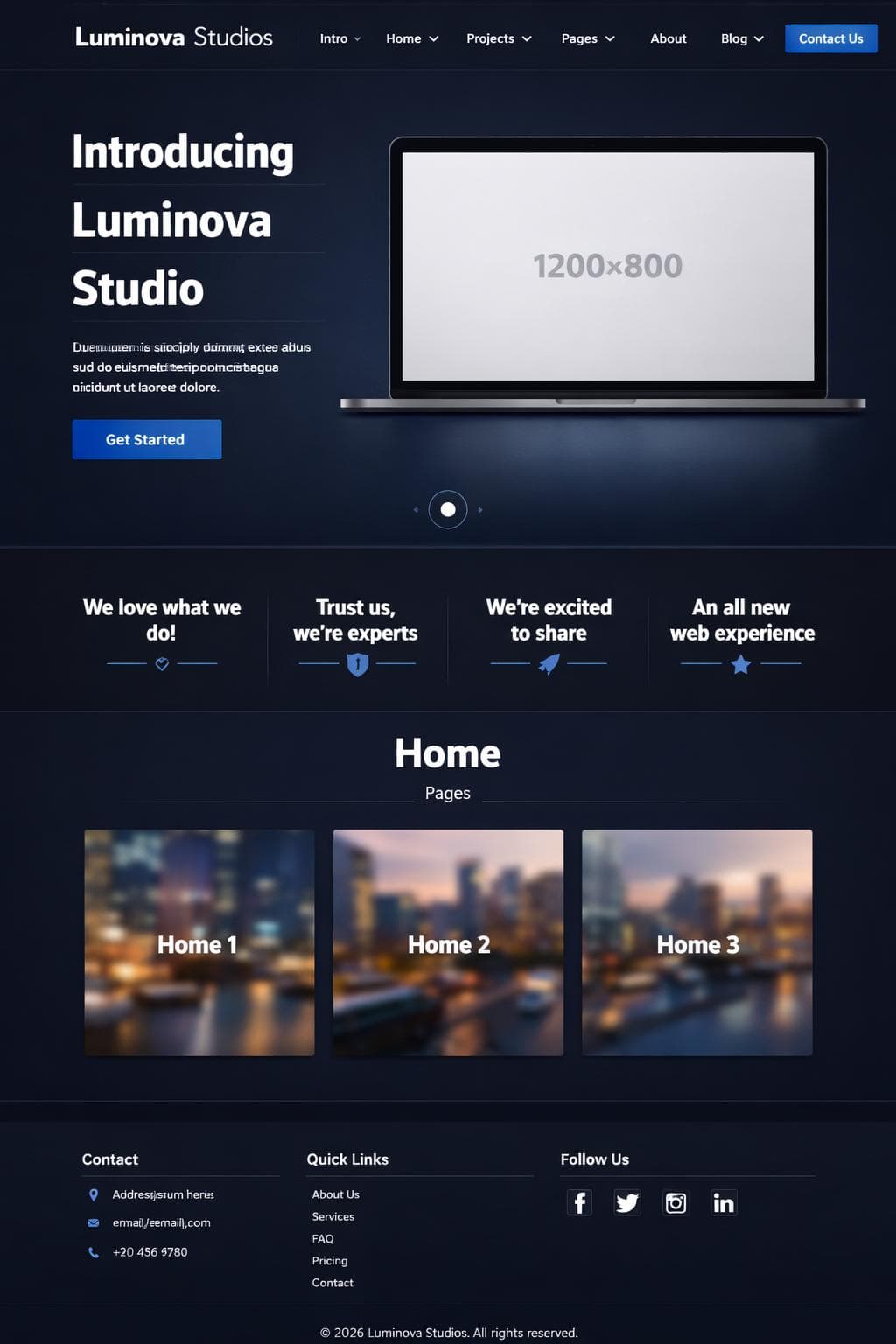 Estudio Digital Neon — vista previa del theme
