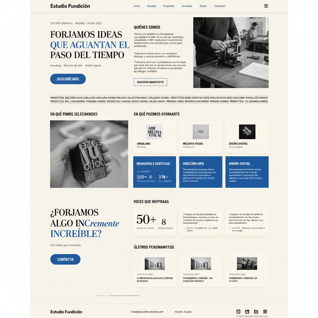 Estudio Fundición — vista previa del theme