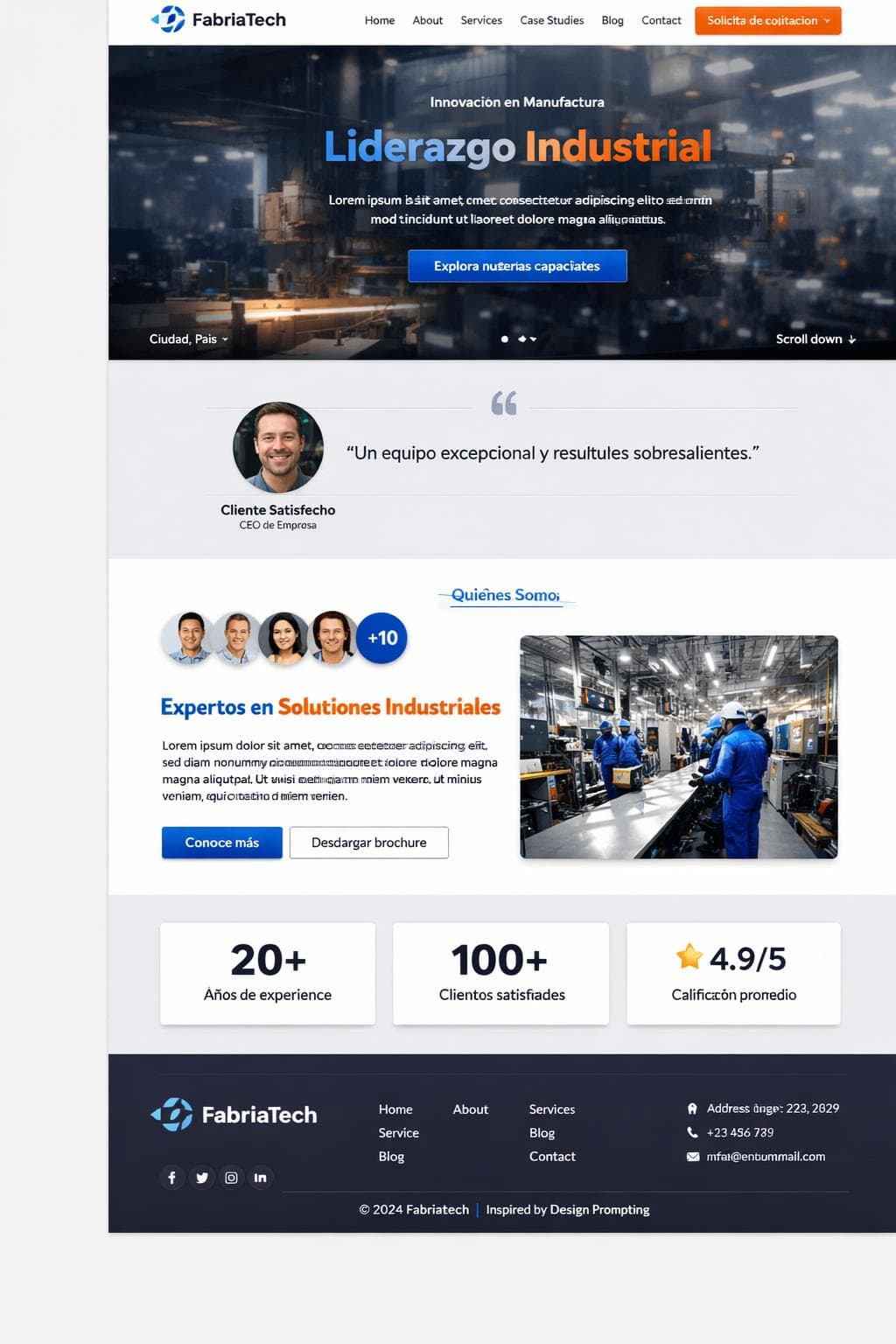 FabriaTech — vista previa del theme
