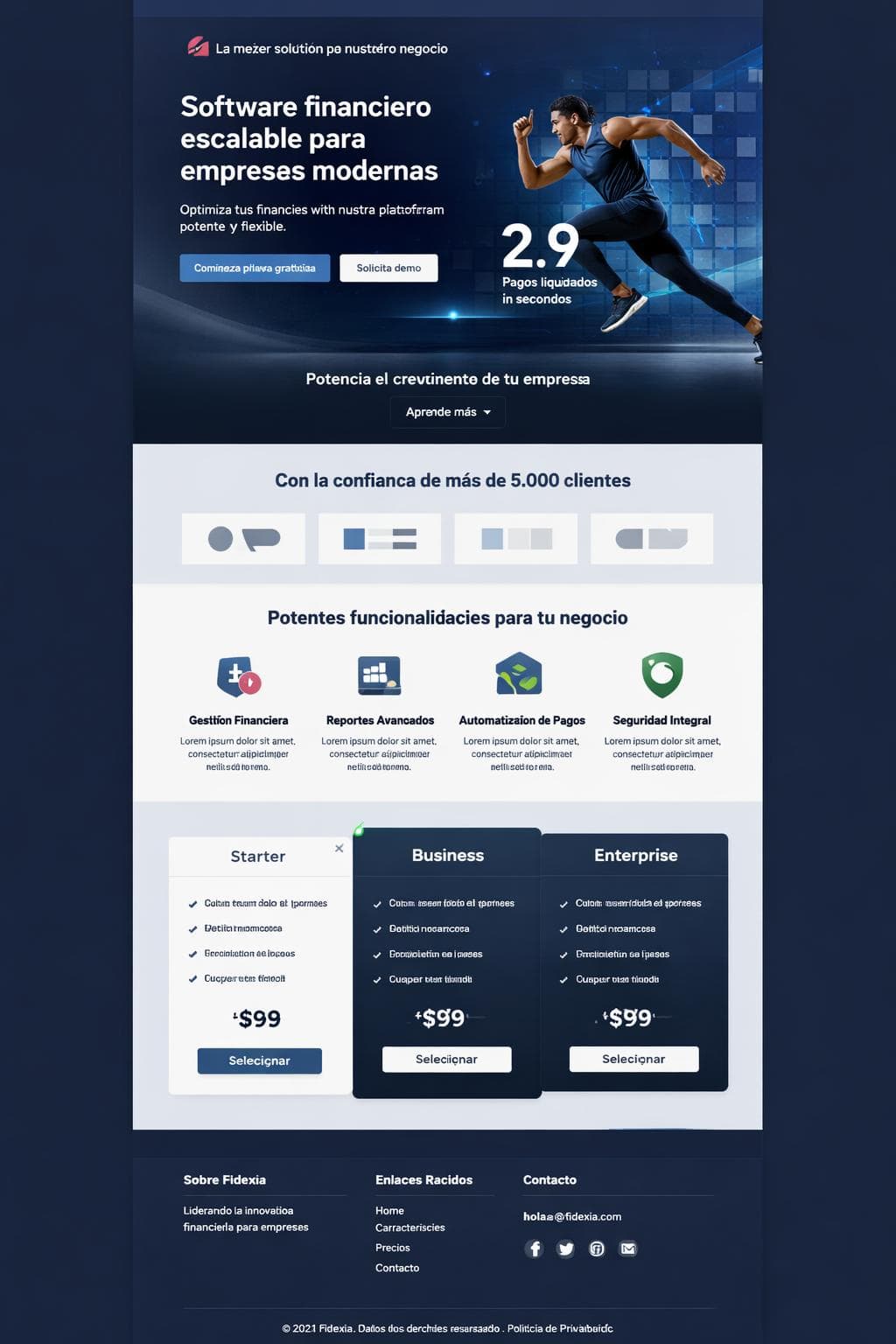 Fidexia — vista previa del theme