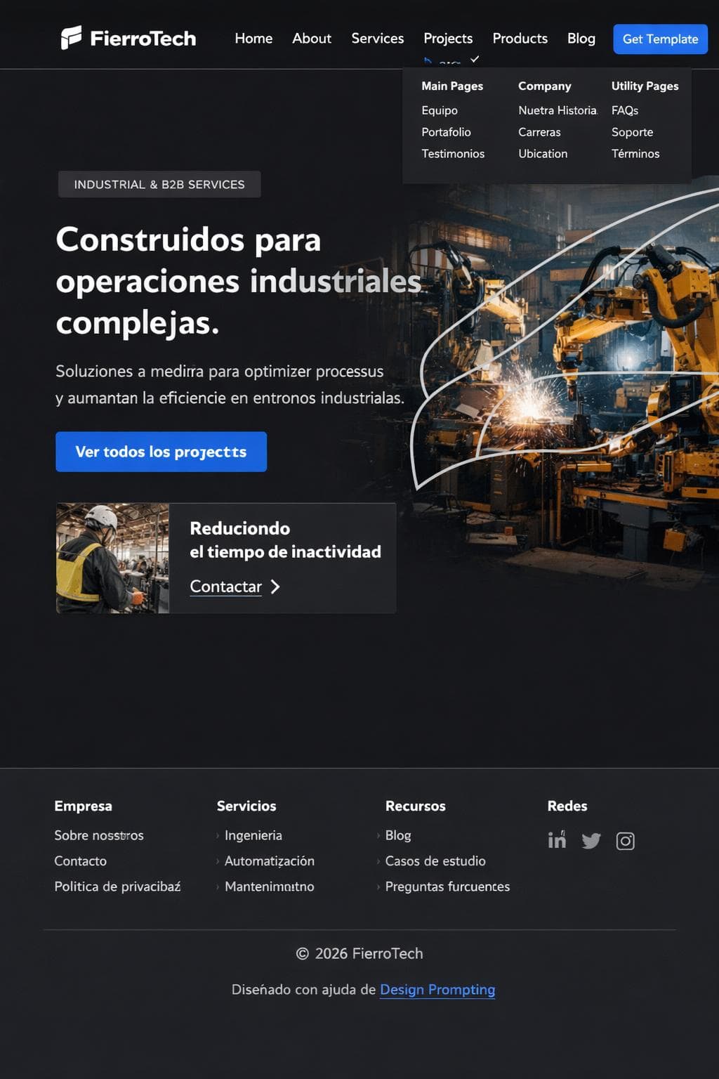 FierroTech — vista previa del theme