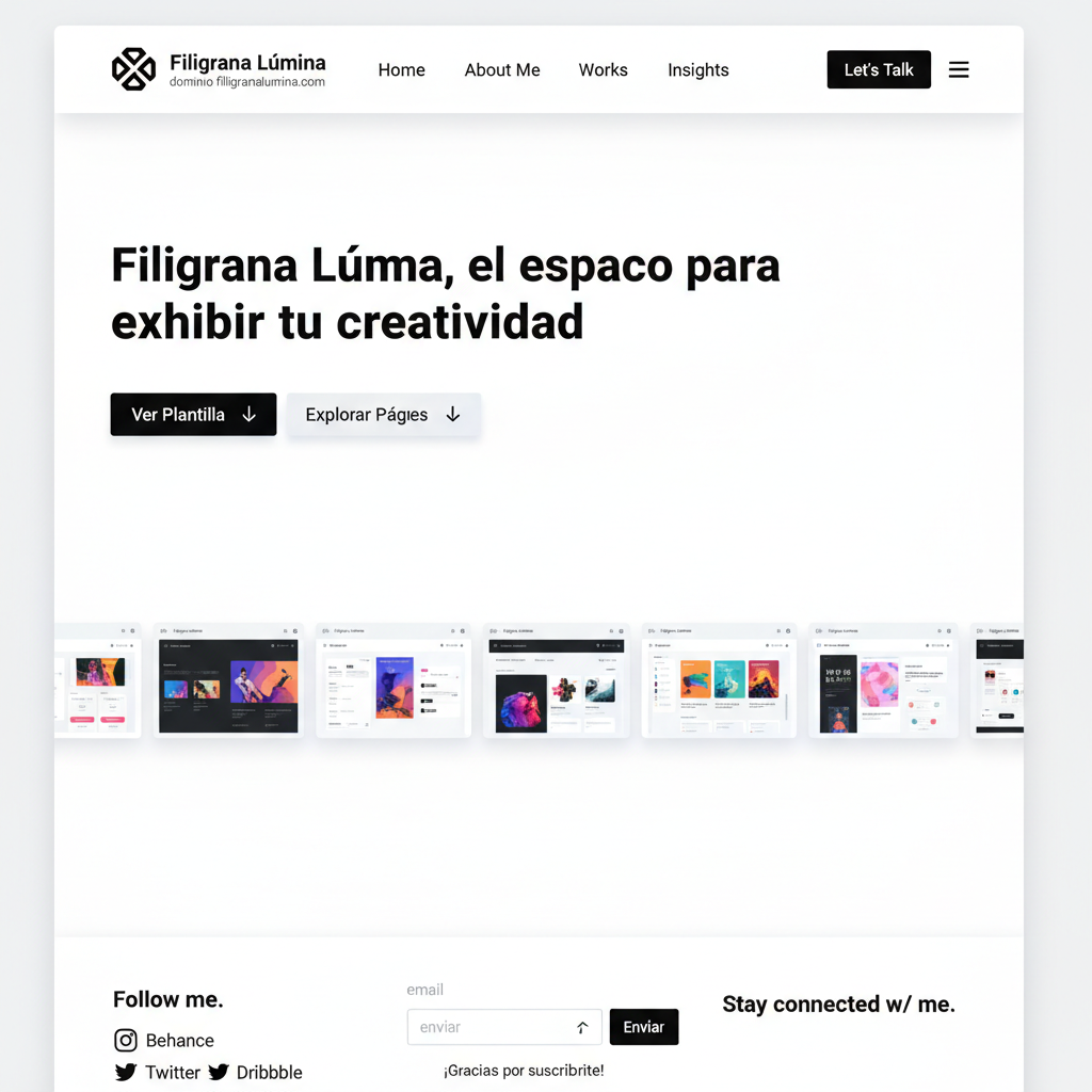 Filigrana Lúmina — vista previa del theme