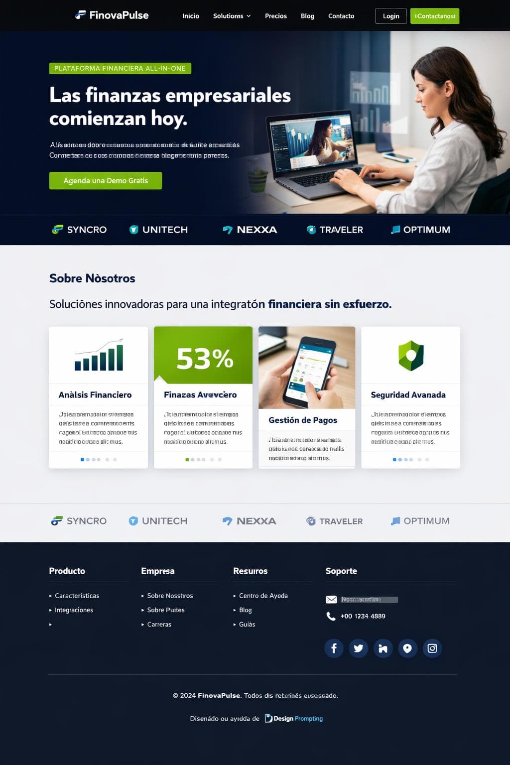 FinovaPulse — vista previa del theme