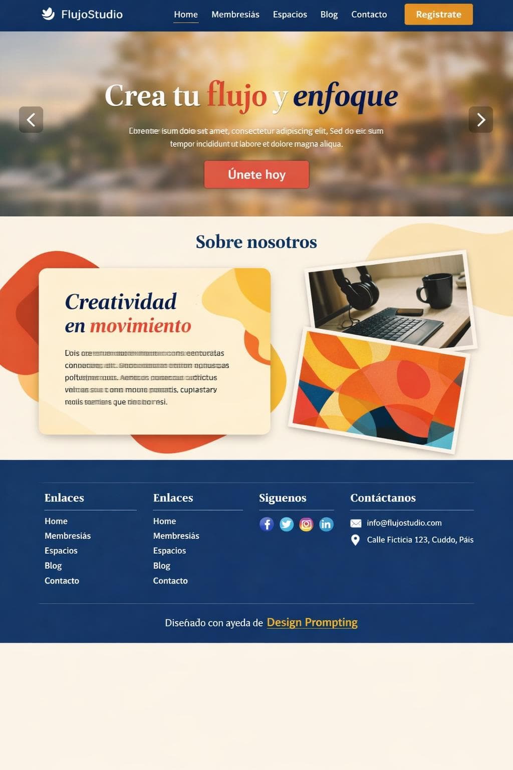 FlujoStudio — vista previa del theme