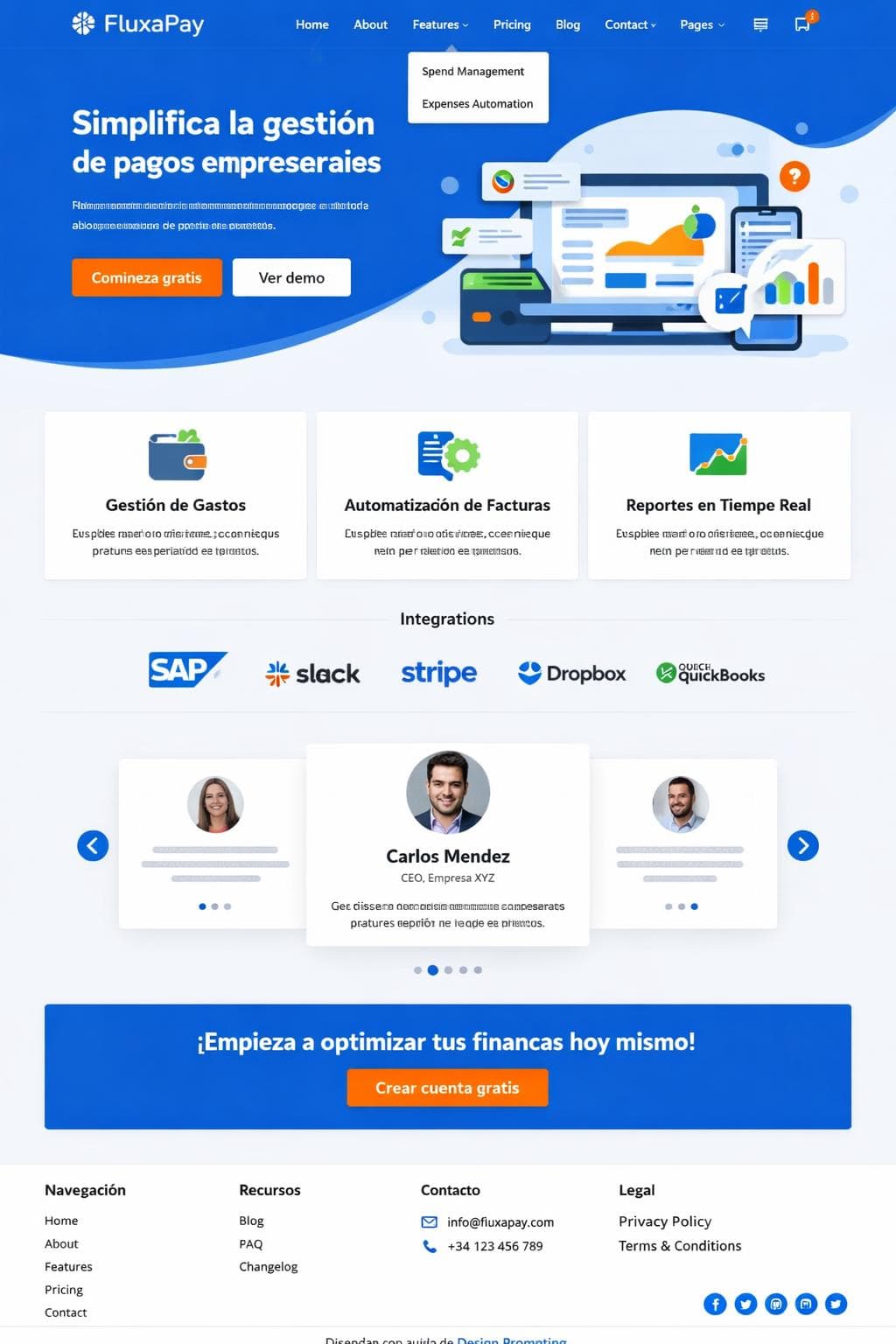 FluxaPay — vista previa del theme