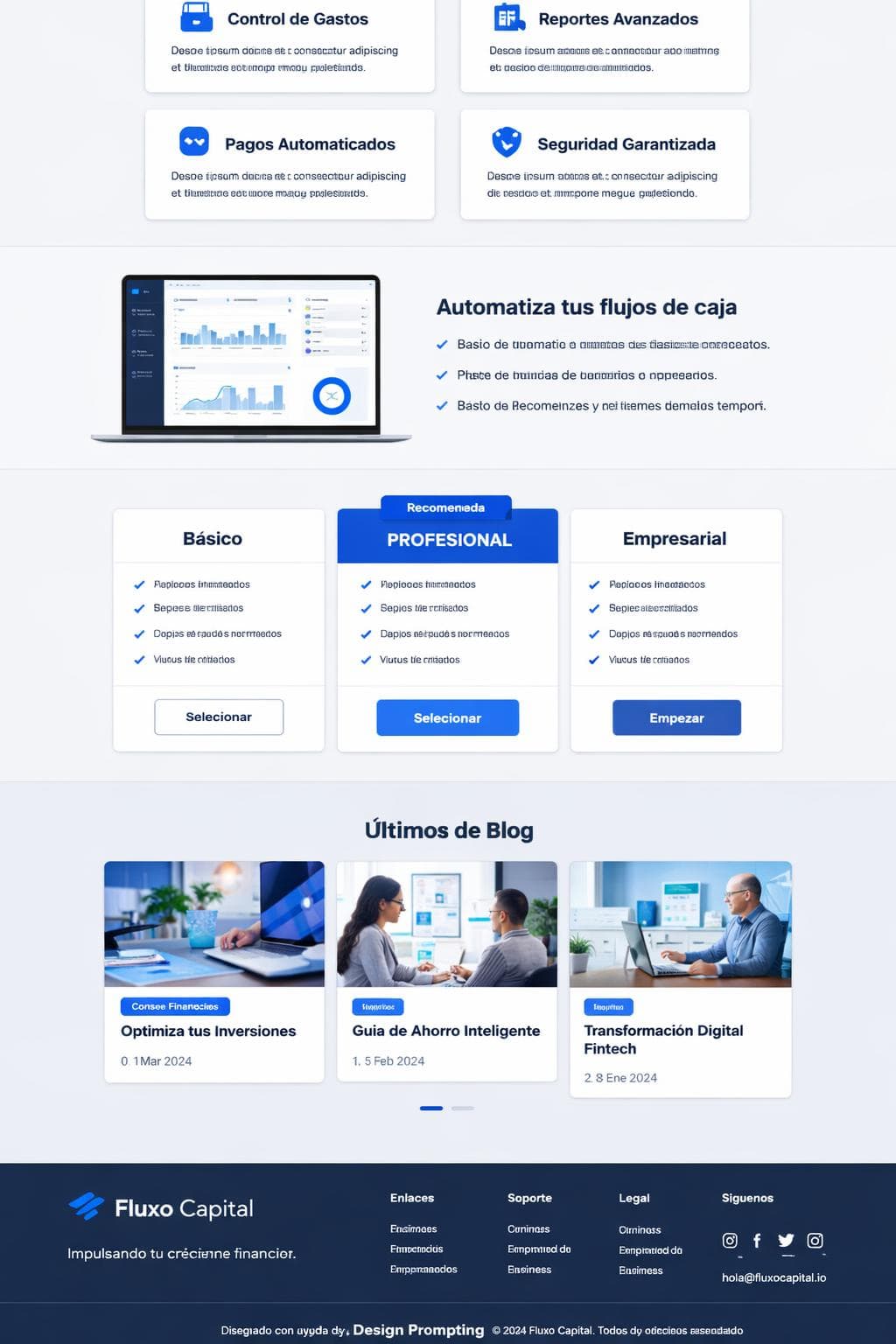 Fluxo Capital — vista previa del theme