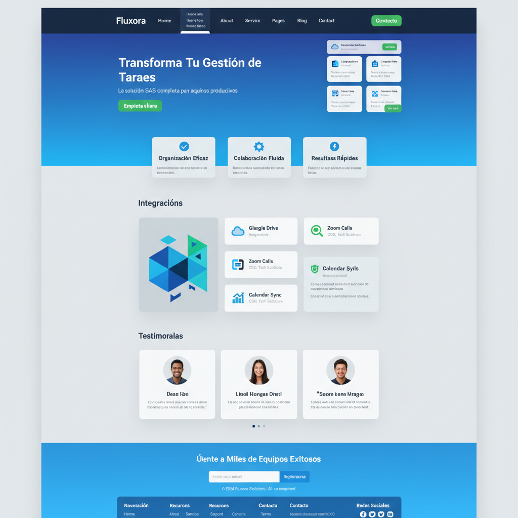 Fluxora Solutions — vista previa del theme