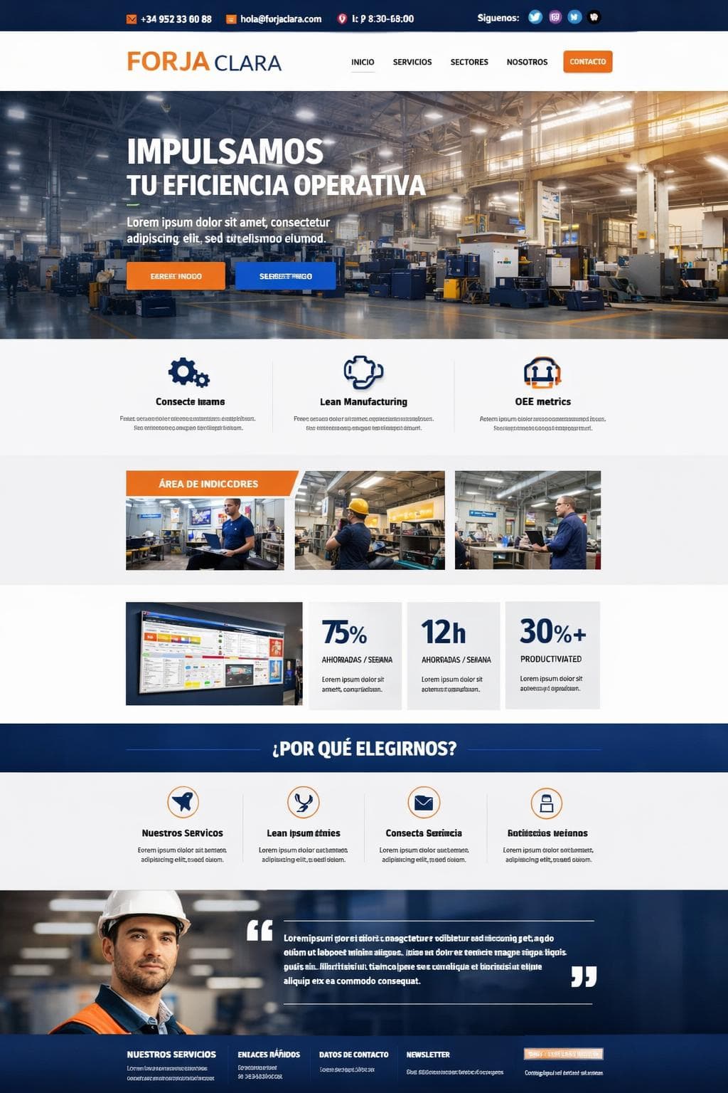Forja Clara — vista previa del theme