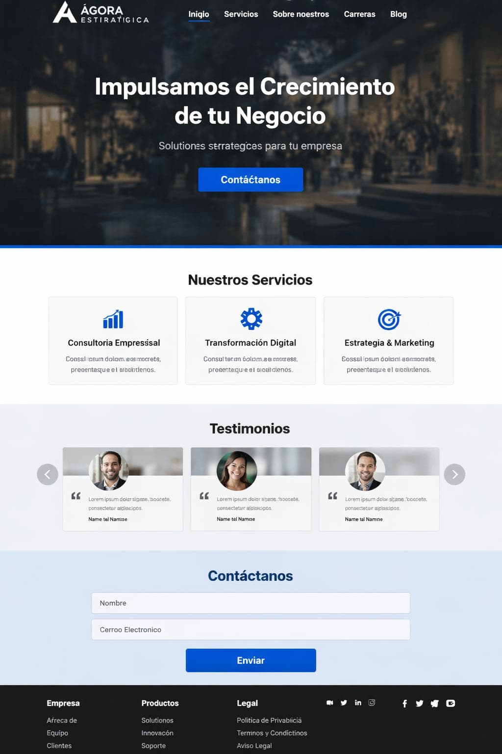 Formación Aurora — vista previa del theme
