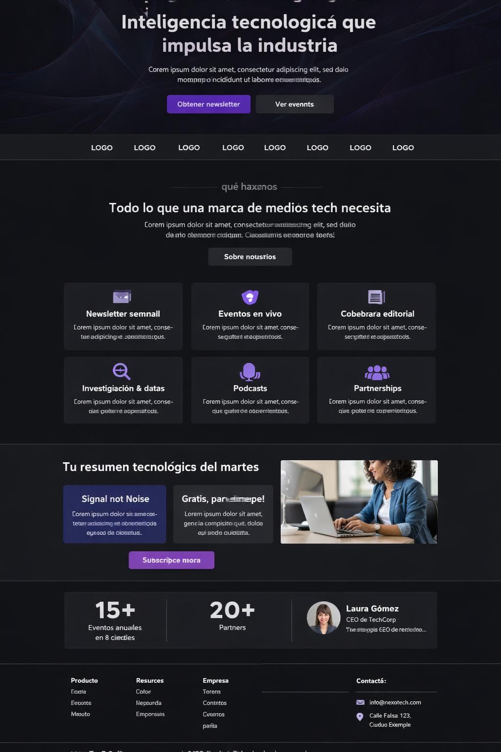 Formación Roble — vista previa del theme