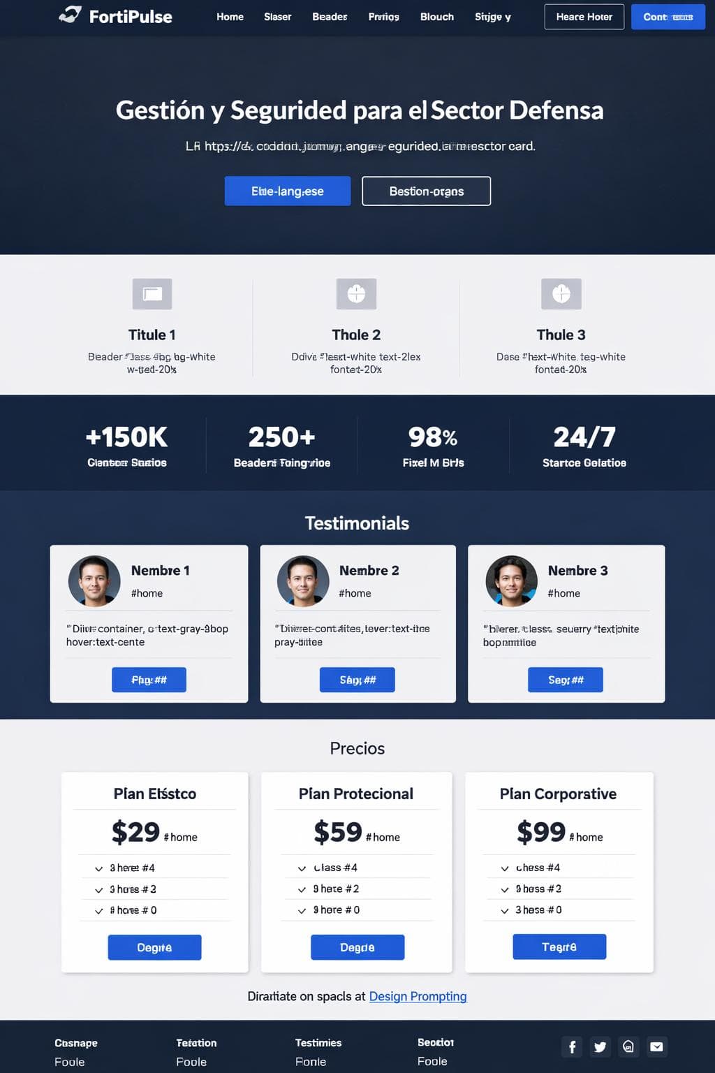 FortiPulse — vista previa del theme