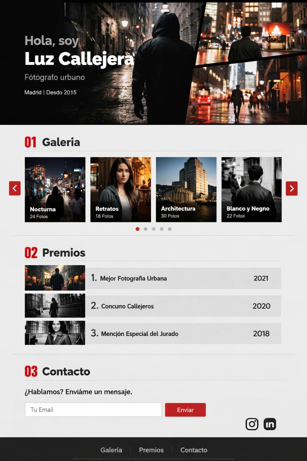 Fotografía Vega — vista previa del theme