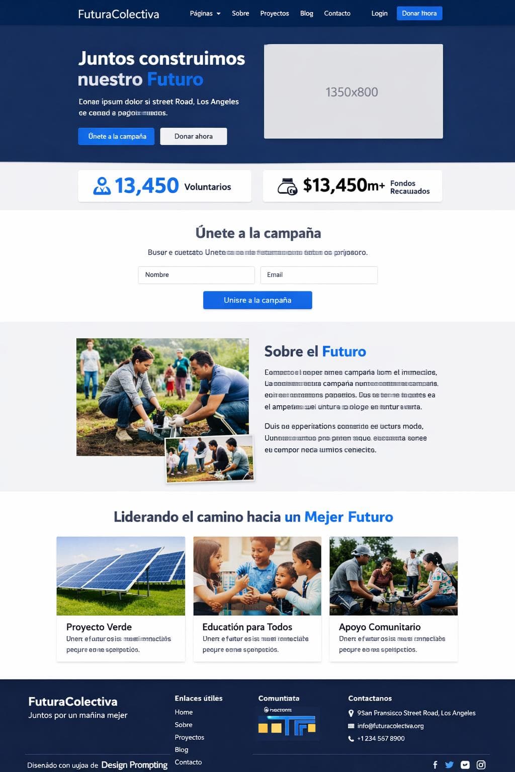 FuturaColectiva — vista previa del theme