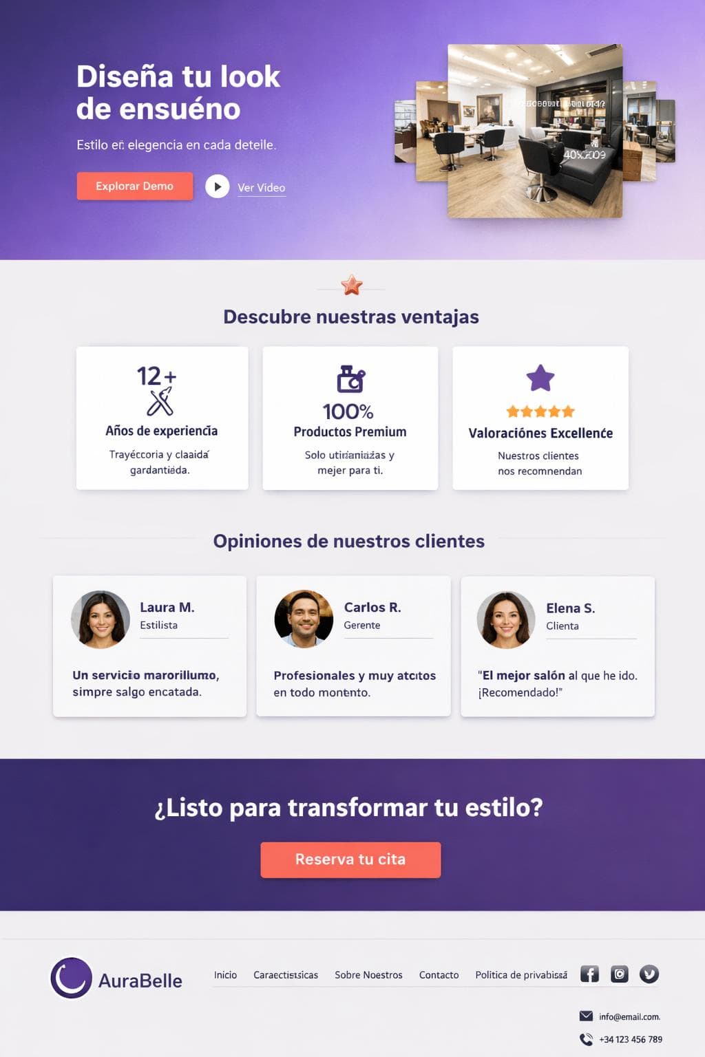 Glow Alba — vista previa del theme