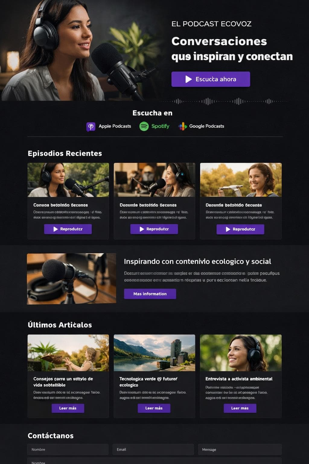 Glow Cobalto — vista previa del theme