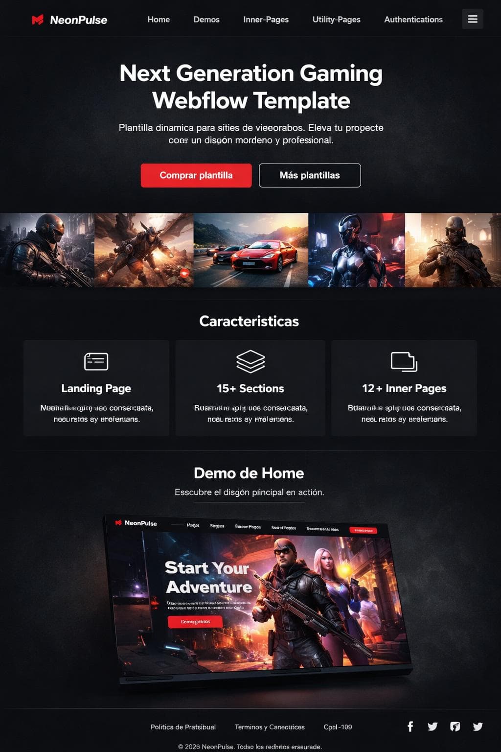 Glow Cumbre — vista previa del theme