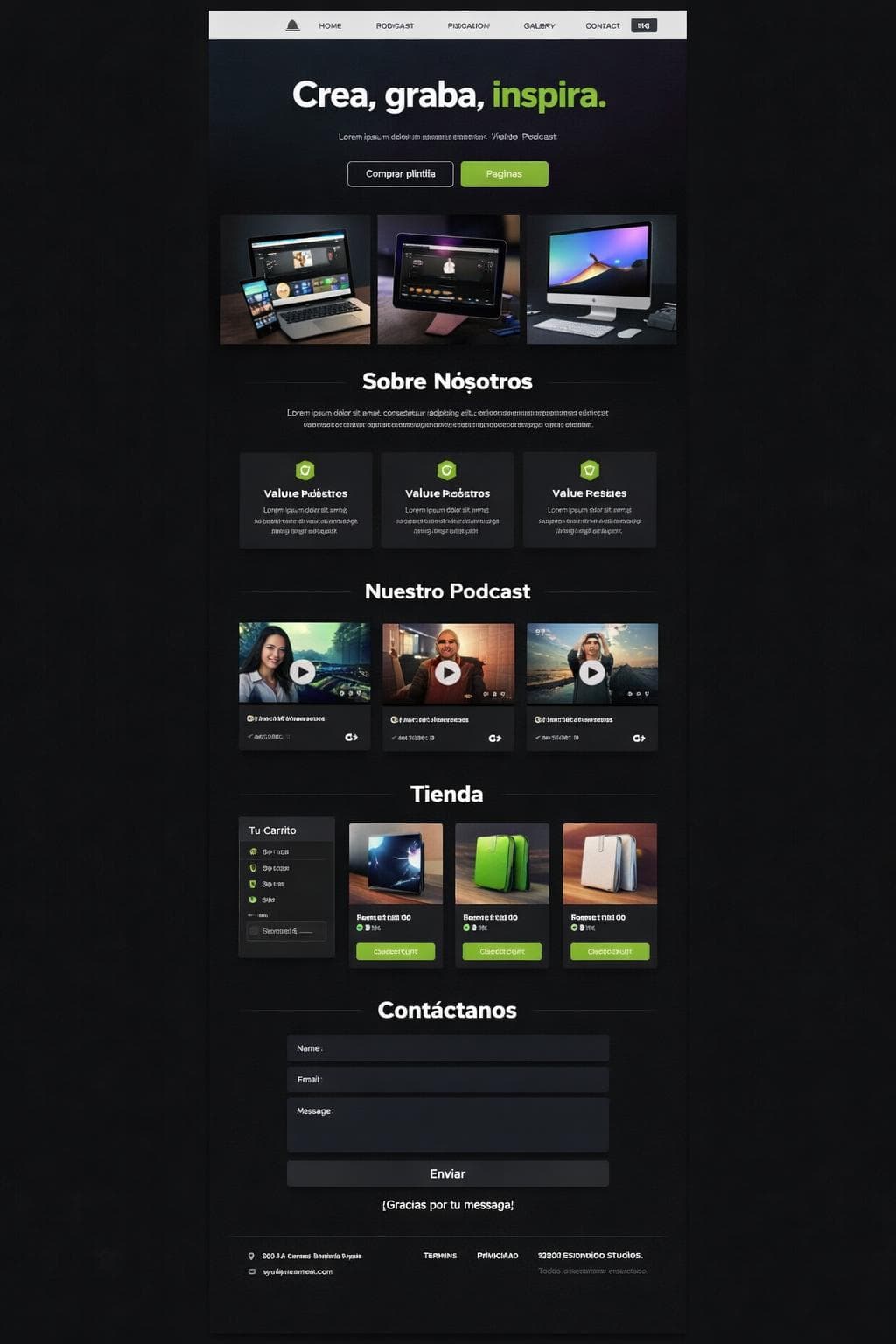 Glow Polar — vista previa del theme
