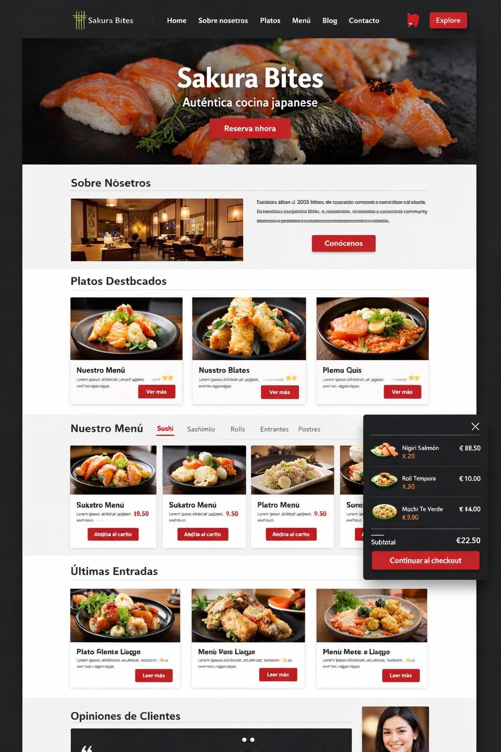 Gourmet Andina — vista previa del theme
