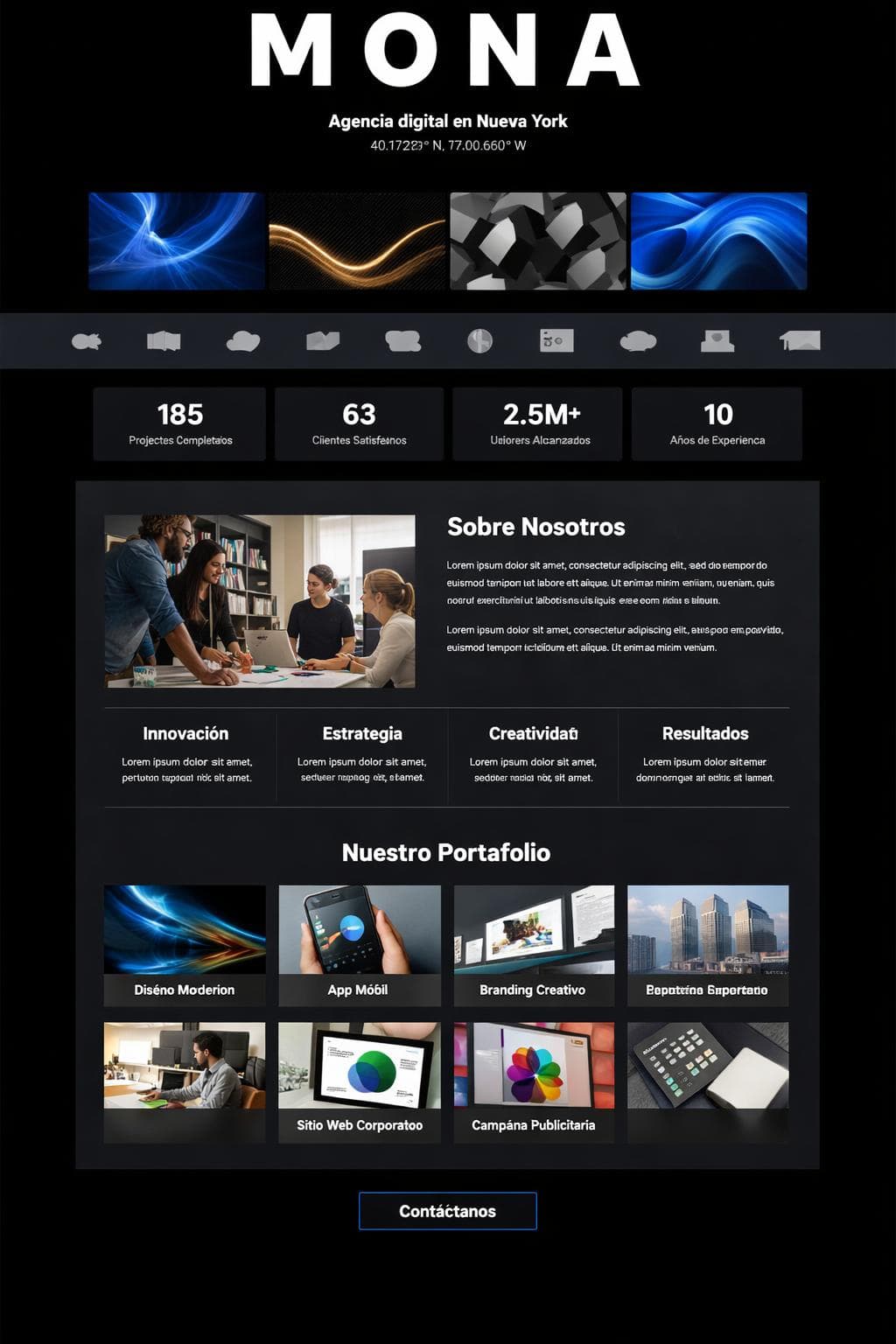 Growth Neon — vista previa del theme