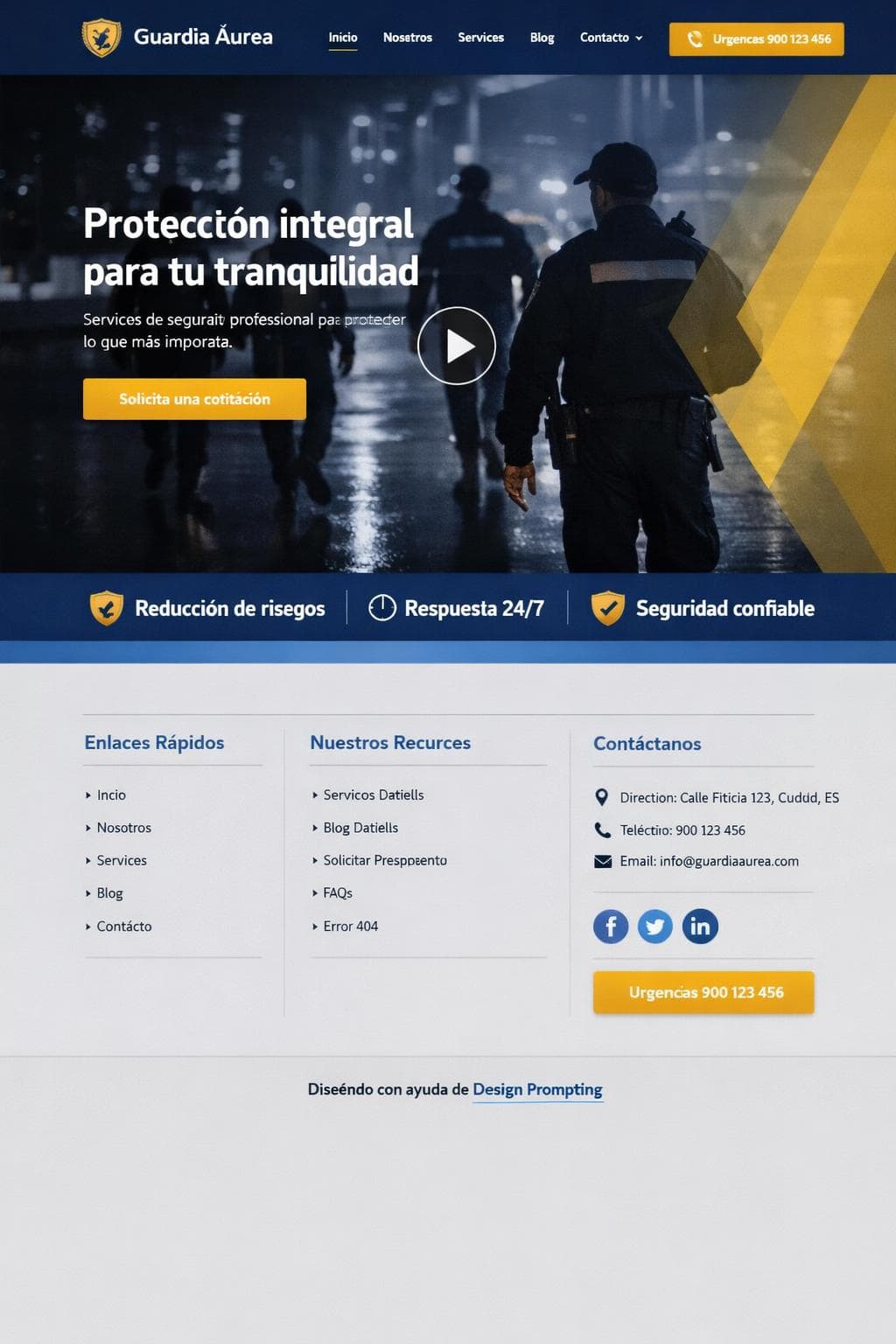 Guardia Áurea — vista previa del theme