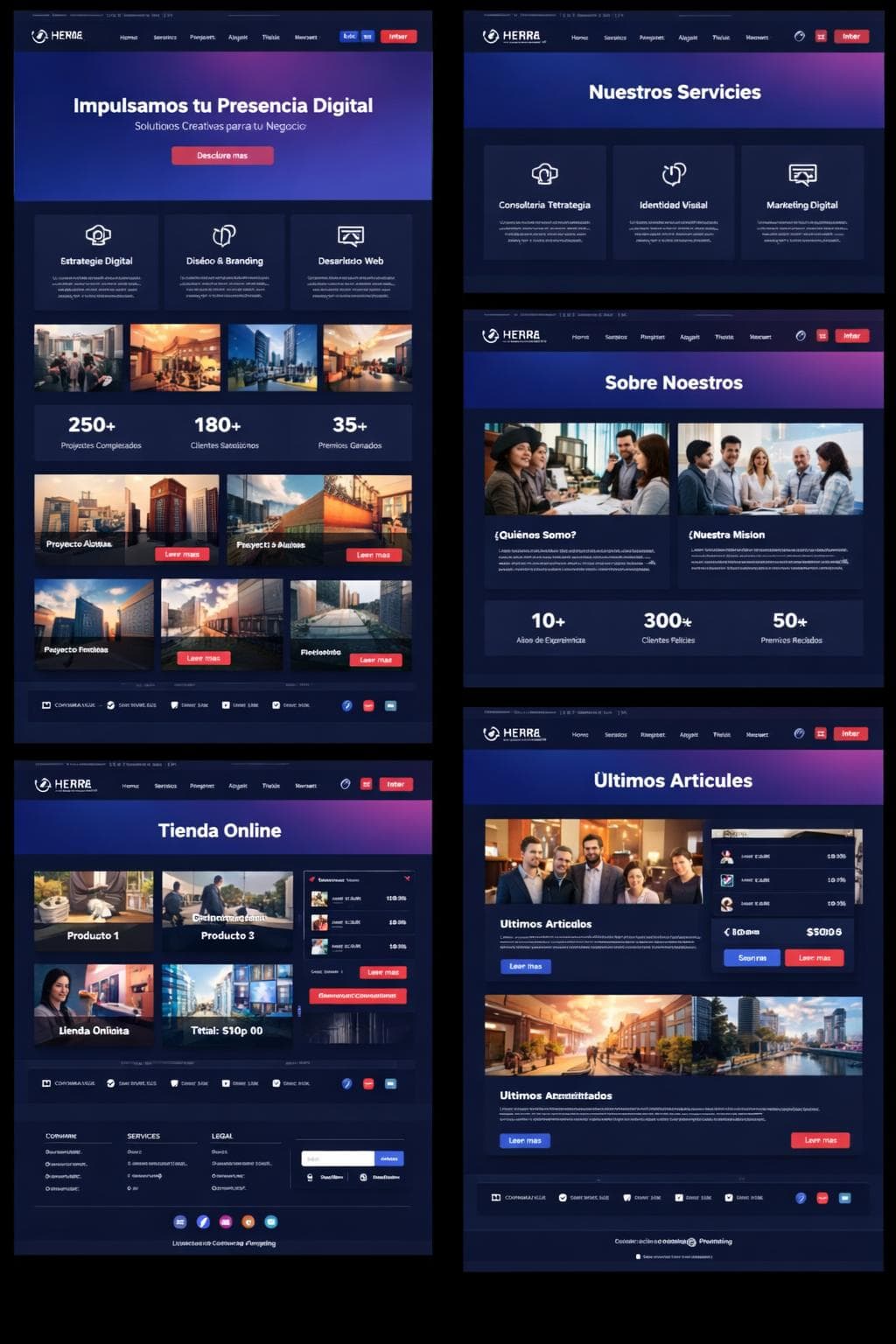 Herra Creativa — vista previa del theme