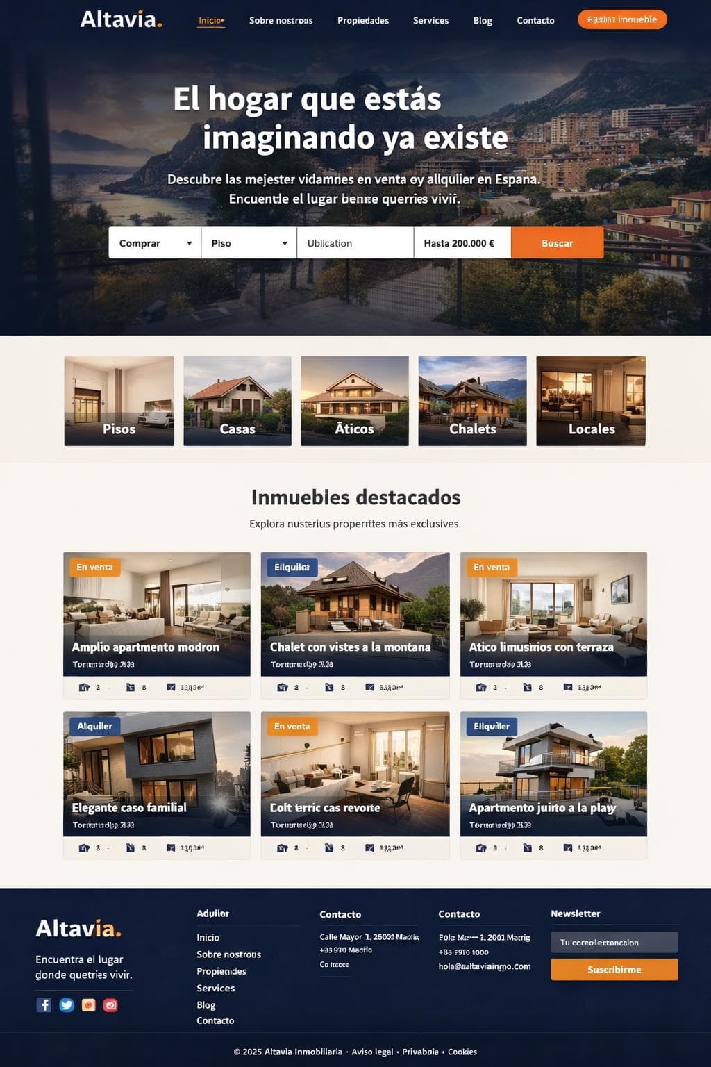 Hogar Aurora — vista previa del theme