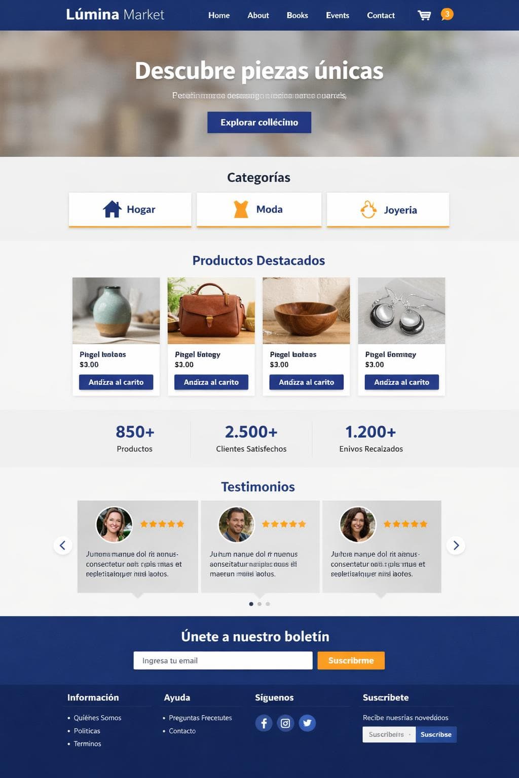 Hogar Orion — vista previa del theme