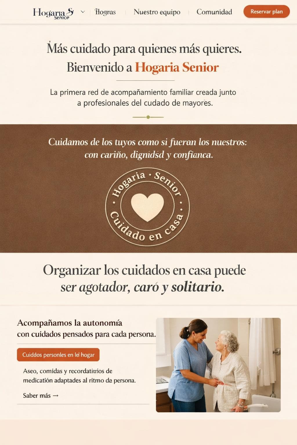Hogaria Senior — vista previa del theme