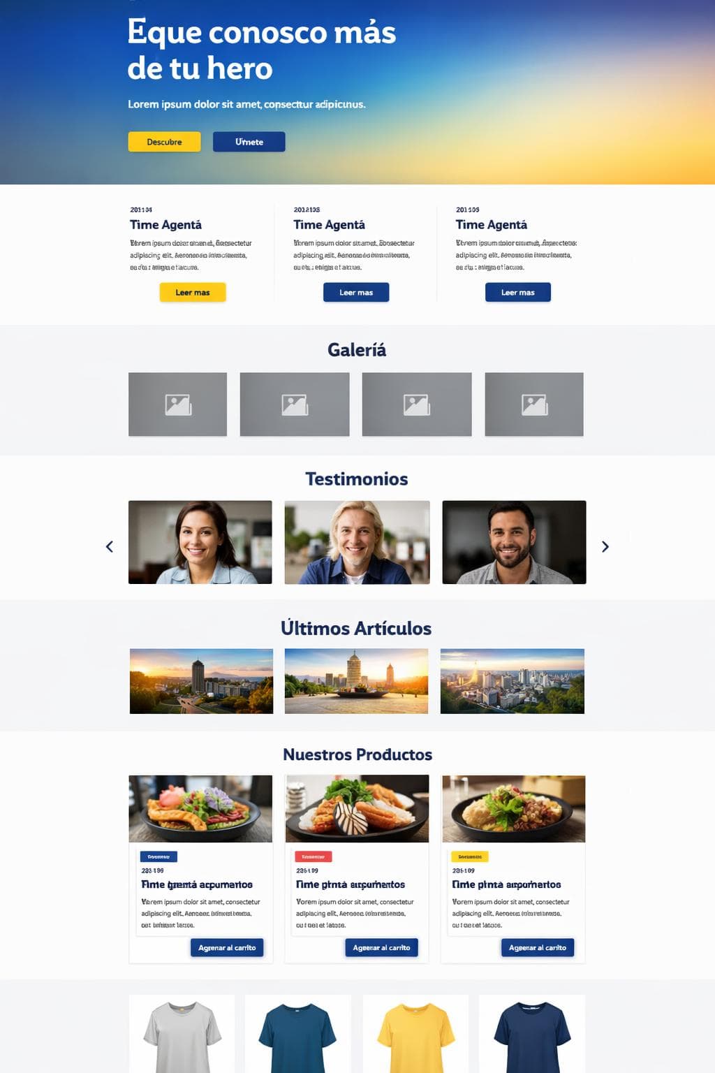 Impacto Aurora — vista previa del theme