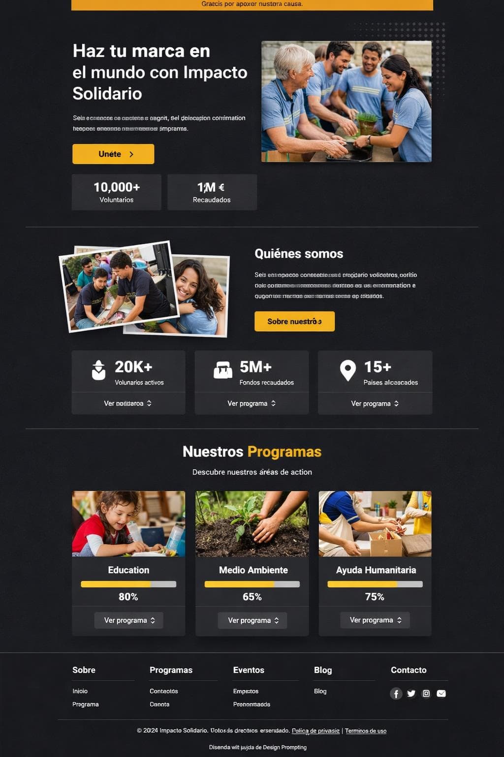 Impacto Solidario — vista previa del theme