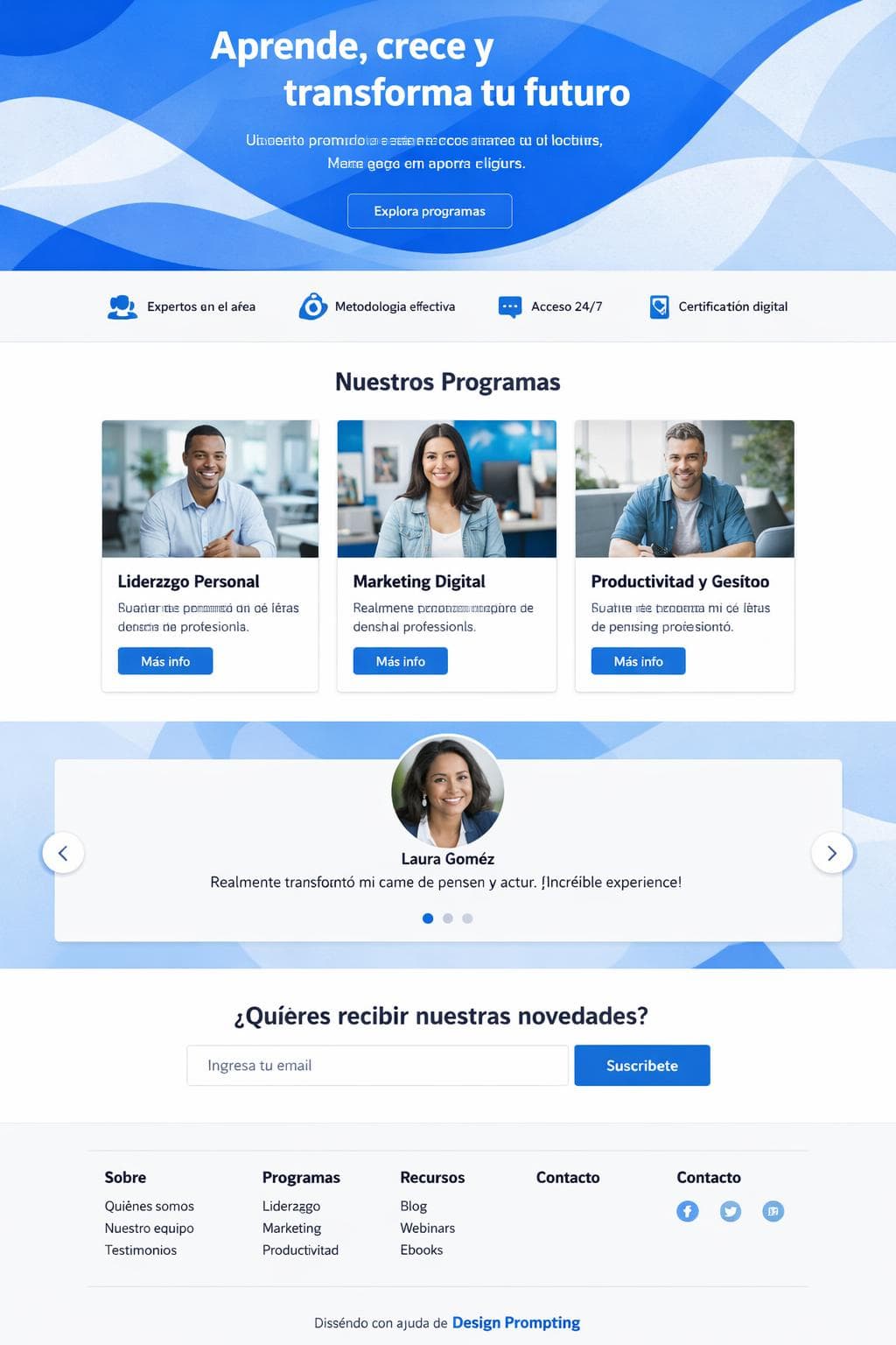 InspiraForm — vista previa del theme