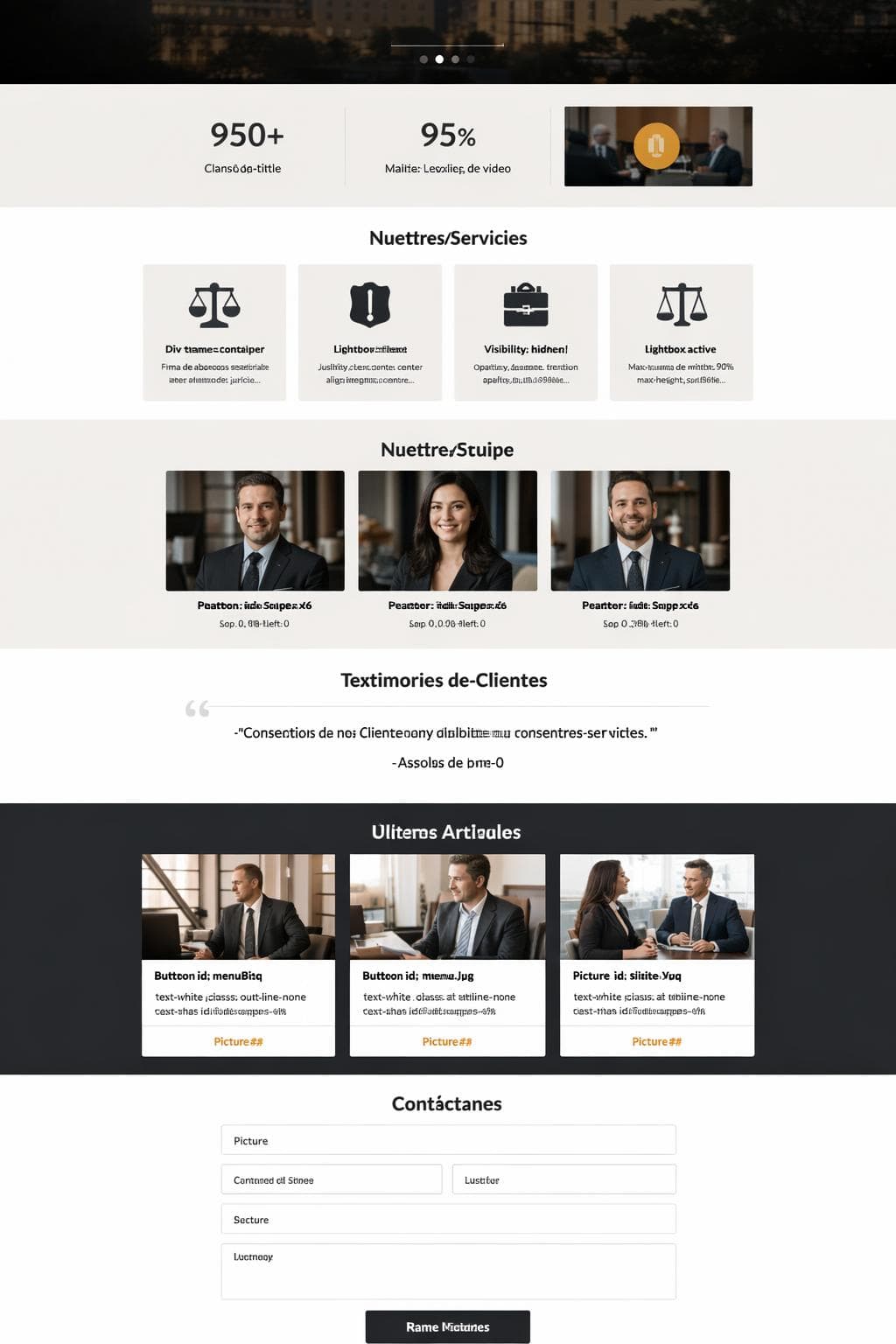 Jurídico Zenit — vista previa del theme