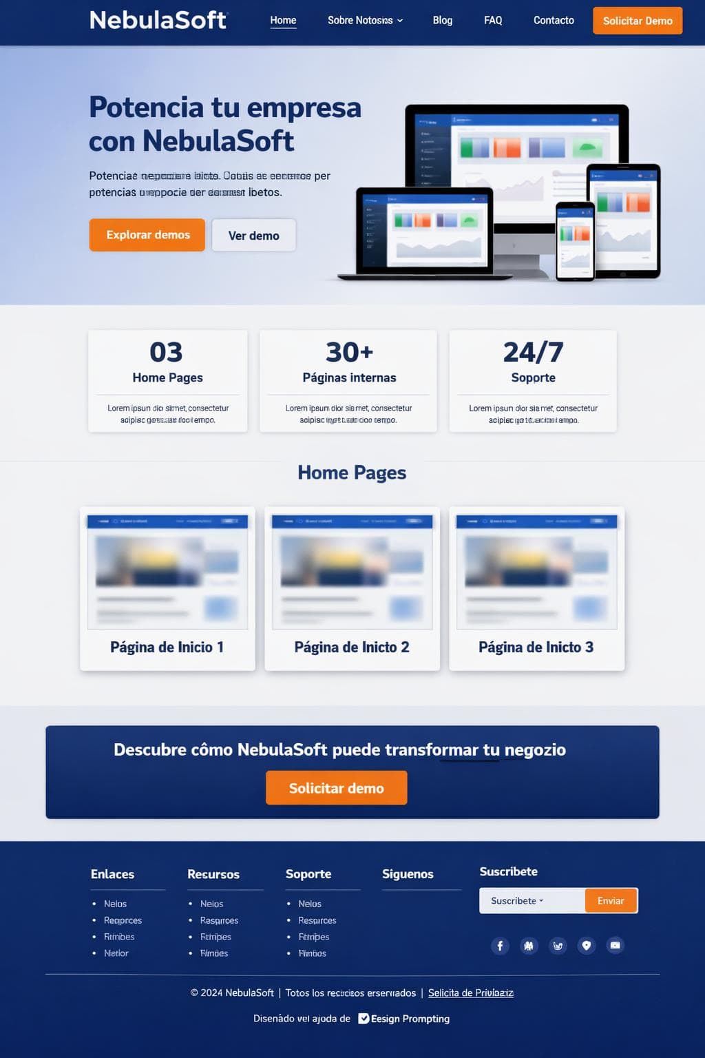 Lab Cobalto — vista previa del theme