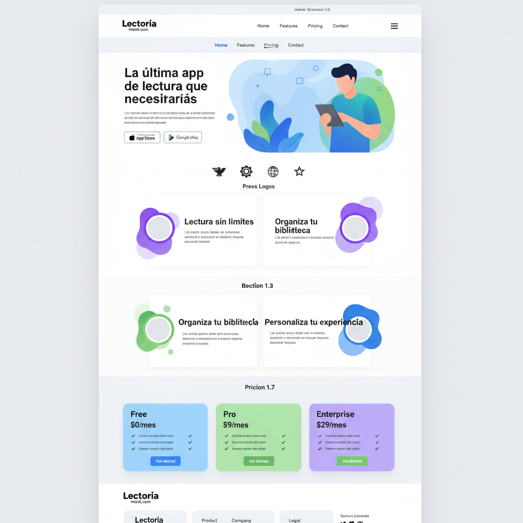 Lectoria — vista previa del theme