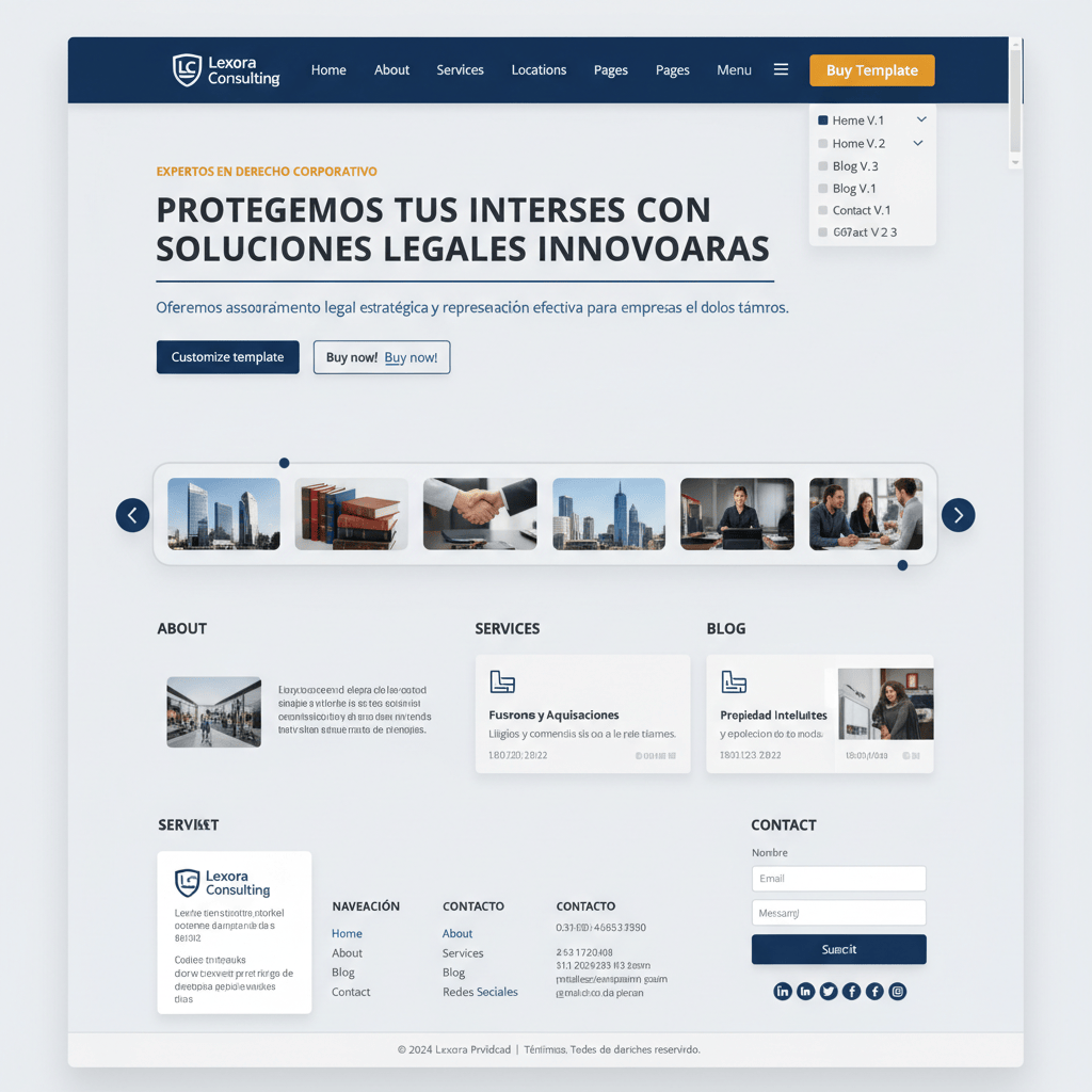 Legal Zenit — vista previa del theme