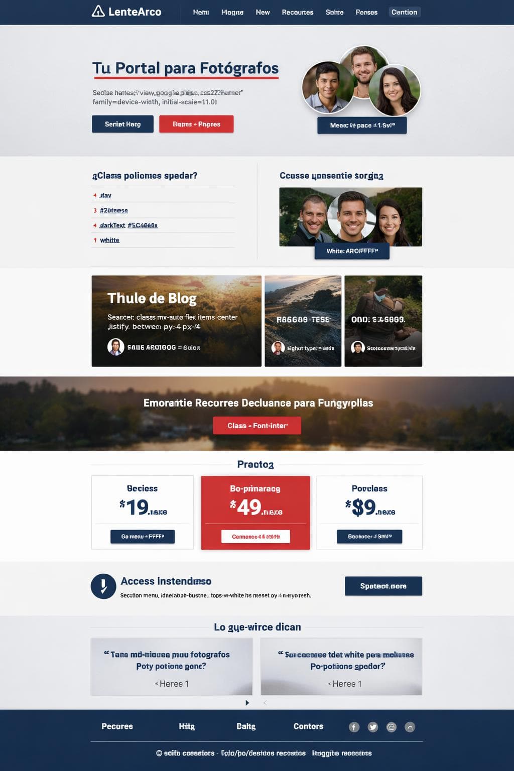 LenteArco — vista previa del theme