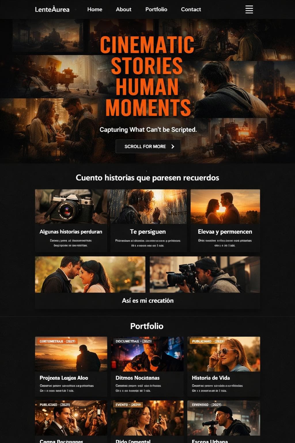 LenteÁurea Studios — vista previa del theme