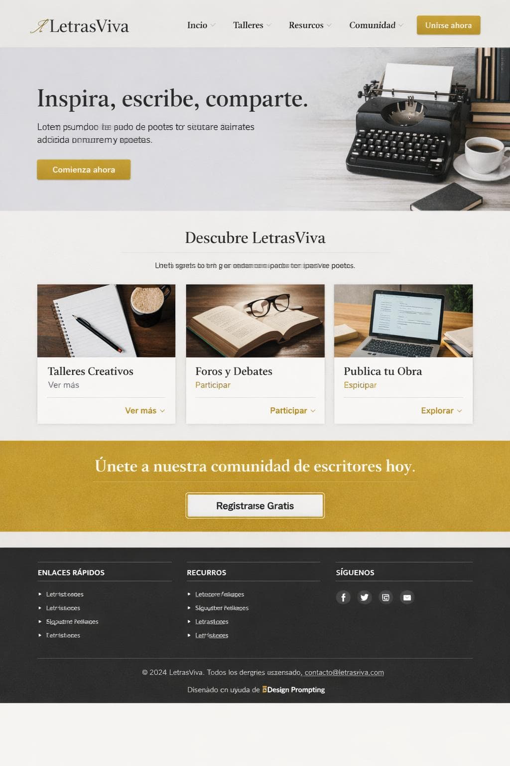 LetrasViva — vista previa del theme