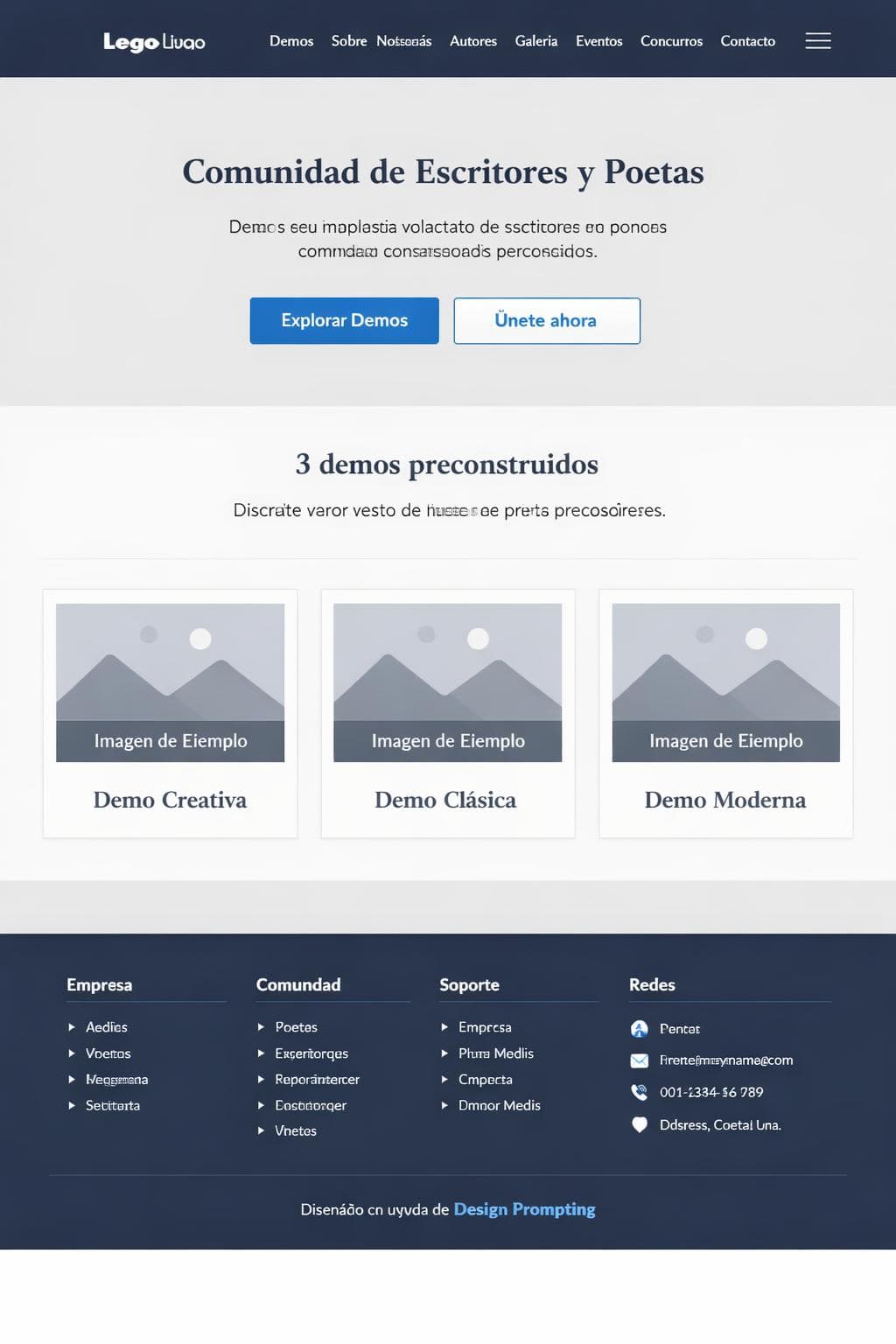 LetrasVivas — vista previa del theme