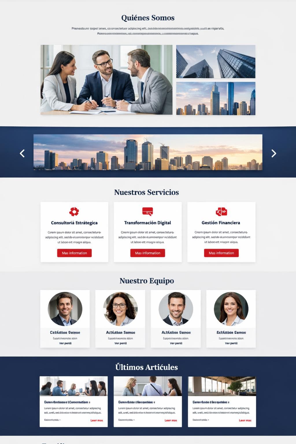 Lexara Consulting — vista previa del theme