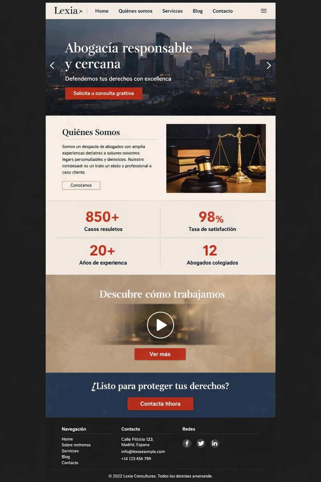 Lexia Consultores — vista previa del theme