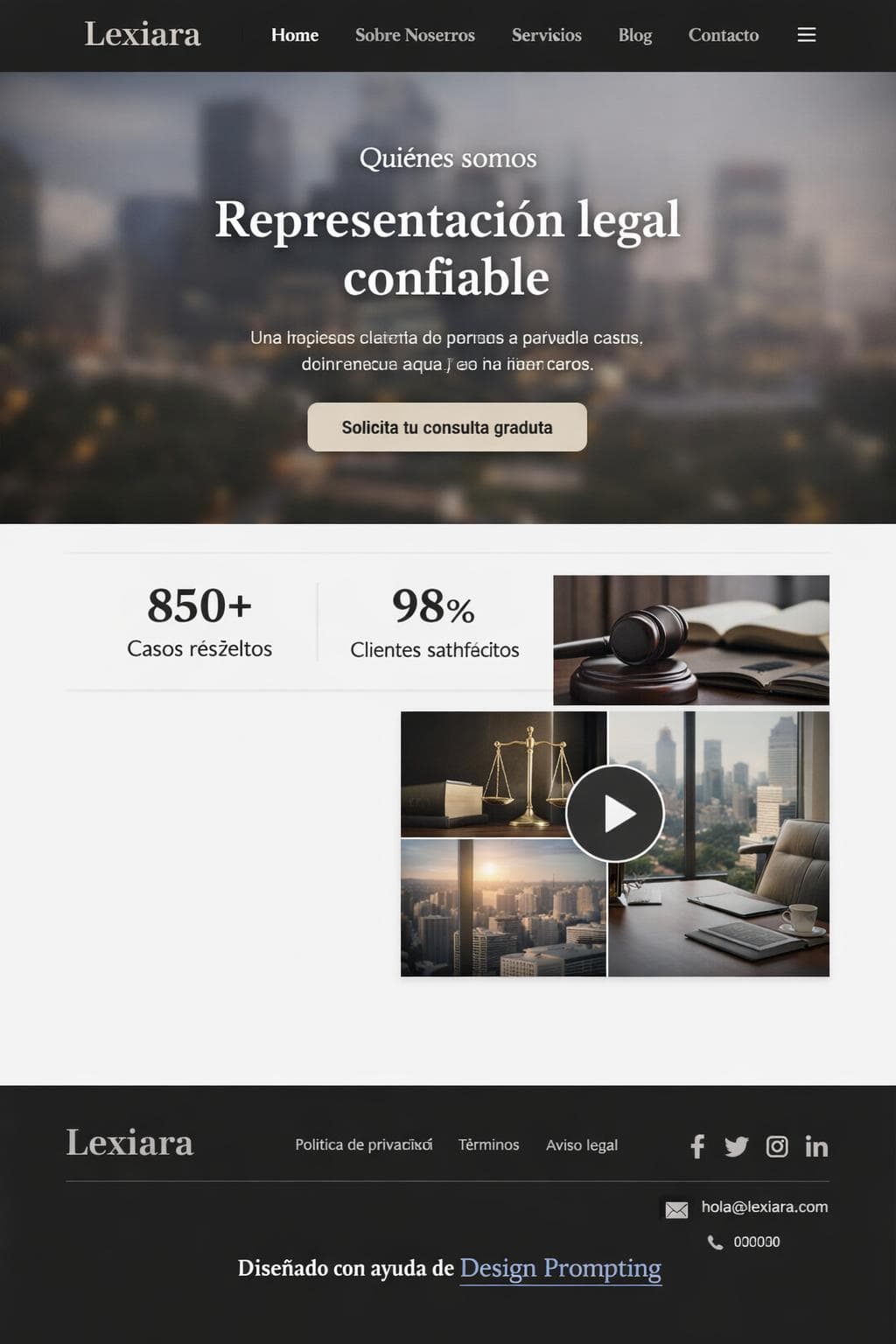 Lexiara Consultores — vista previa del theme