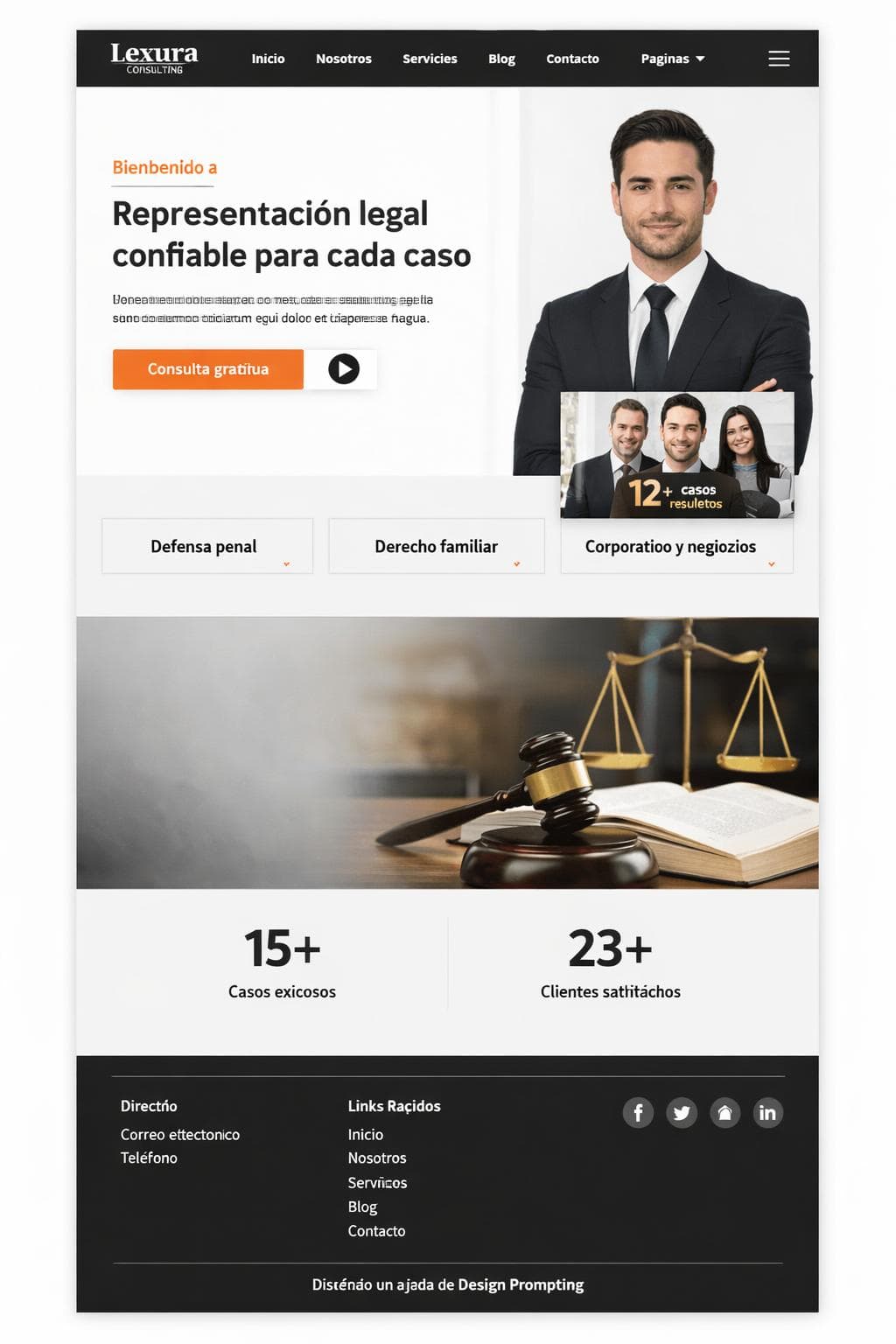 Lexura Consulting — vista previa del theme