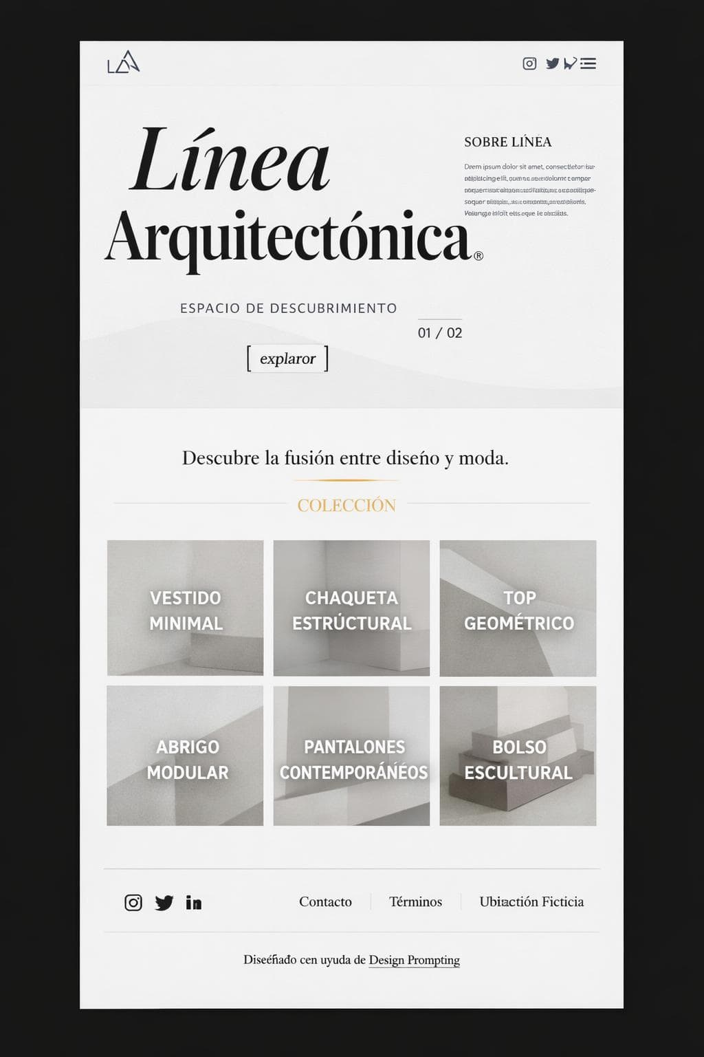 Línea Arquitectónica — vista previa del theme