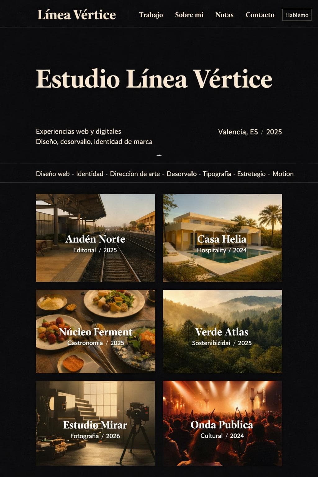 Línea Vértice — vista previa del theme