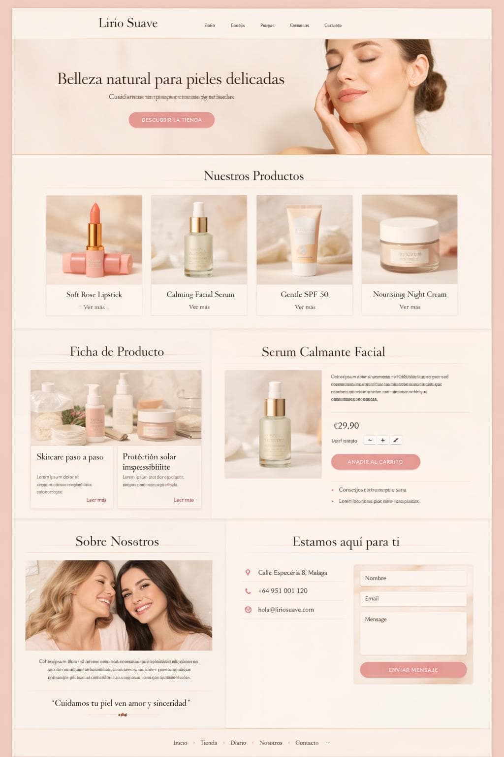 Lirio Suave — vista previa del theme