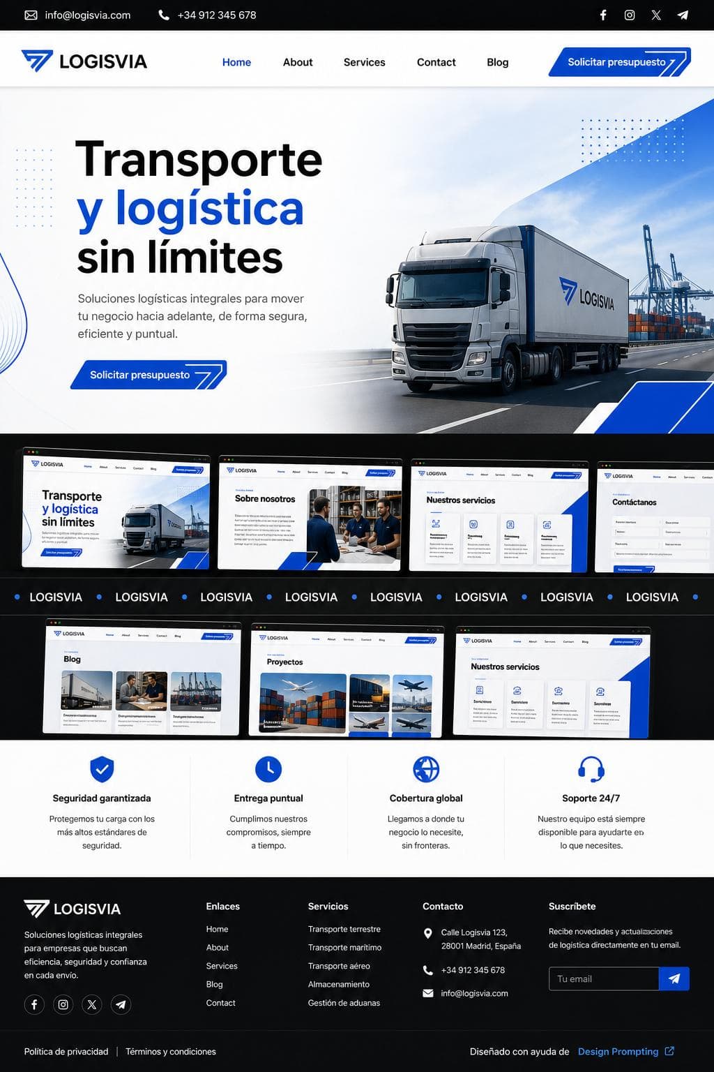 Logisvia — vista previa del theme